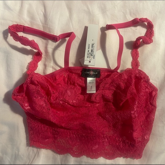 COPY - COPY - Cosabella Never Say Never Sweetie Lace Bralette: Raspberry - Picture 7 of 7